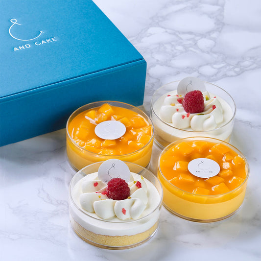 Short Cake and Mango Pudding (4 pieces)